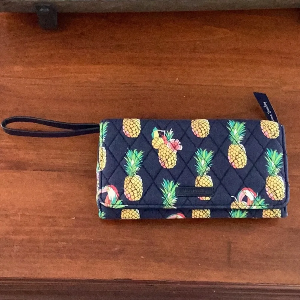 Vera Bradley Quilted Sling Backpack and RFID Wristlet Wallet in Toucan Party